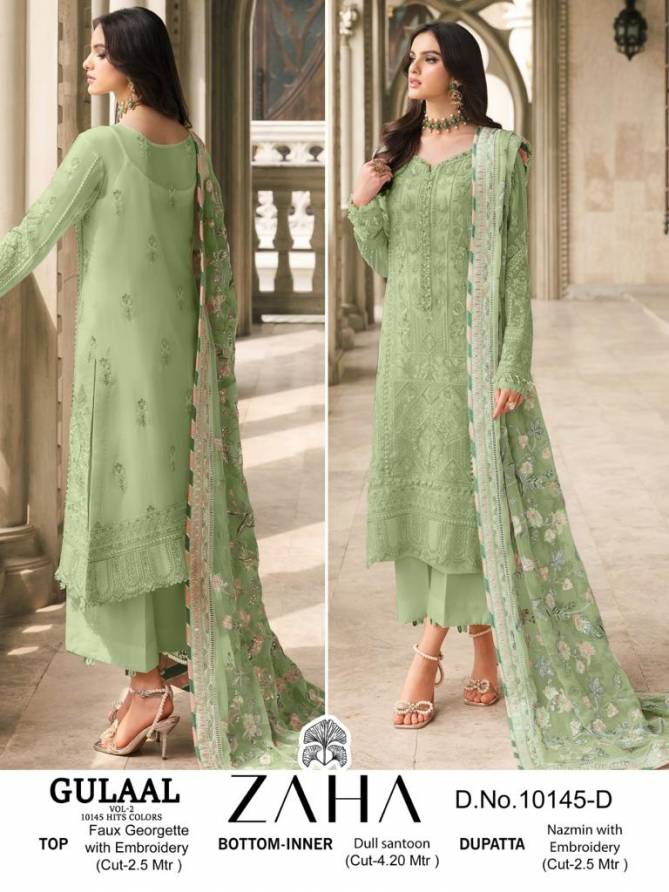 Gulaal Vol 1 By Zaha Georgette Pakistani Suits Catalog